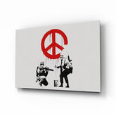 Barış İçin Savaş Cam Sanatı Cam Tablo