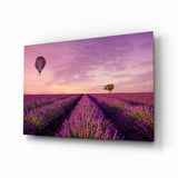 Lavanta ve Balon Cam Sanatı Cam Tablo