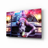 Harley Quinn Cam Sanatı Cam Tablo