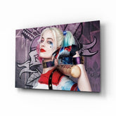 Harley Quinn Cam Sanatı Cam Tablo