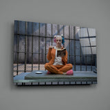 Harley Quinn Cam Sanatı Cam Tablo