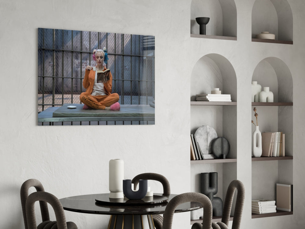 Çılgın Maskeli Dilber Cam Sanatı Cam Tablo