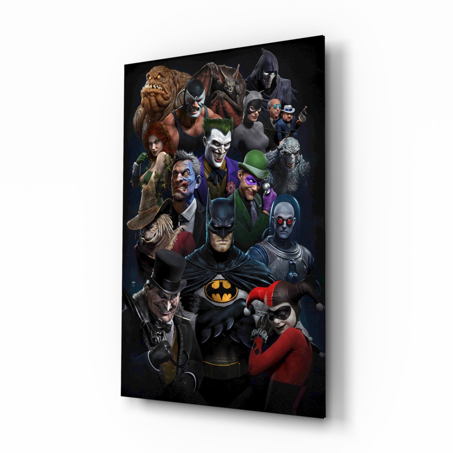 Batman Evreni Cam Sanatı Cam Tablo