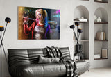Harley Quinn Cam Sanatı Cam Tablo