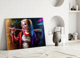 Harley Quinn Cam Sanatı Cam Tablo