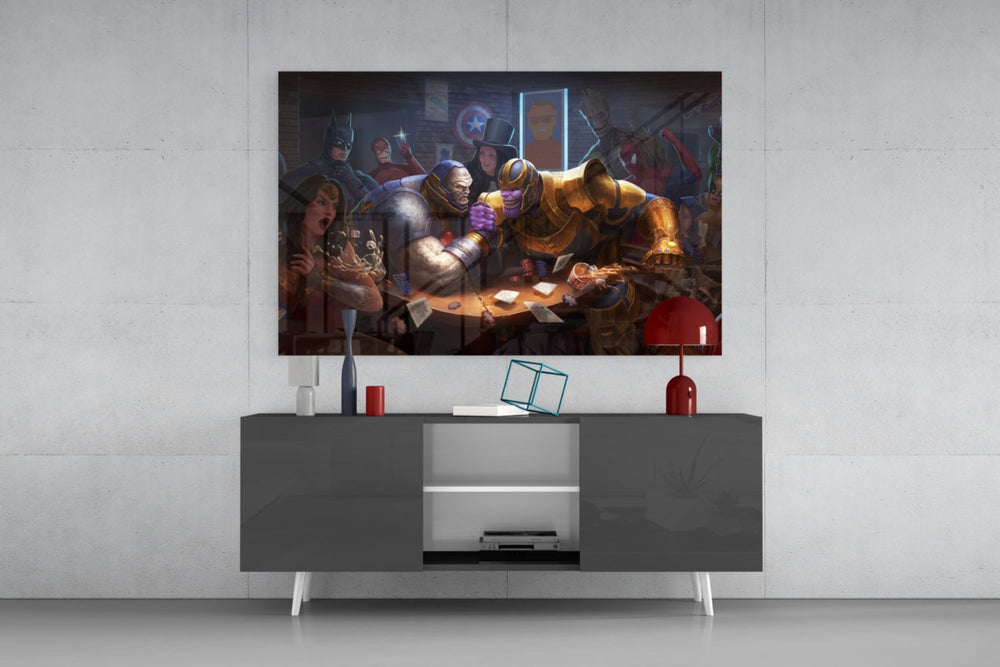 Marvel Cam Sanatı Cam Tablo