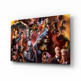 Batman ve DC Karakterleri Cam Sanatı Cam Tablo