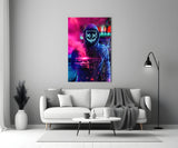 Neon Protesto Cam Sanatı Cam Tablo