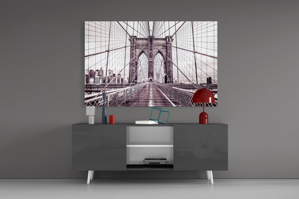 Brooklyn Köprüsü Cam Tablo