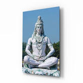 Meditasyonda Şiva Cam Tablo