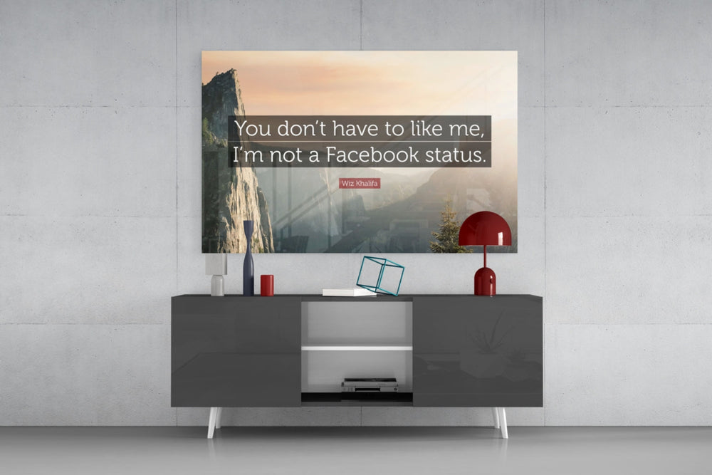 Facebook Durumu Değil Cam Tablo