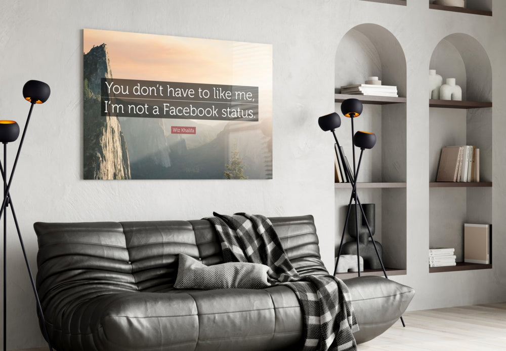 Facebook Durumu Değil Cam Tablo