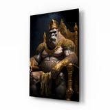 Tahtta Maymun Kral Cam Tablo || Tasarımcı Koleksiyonu