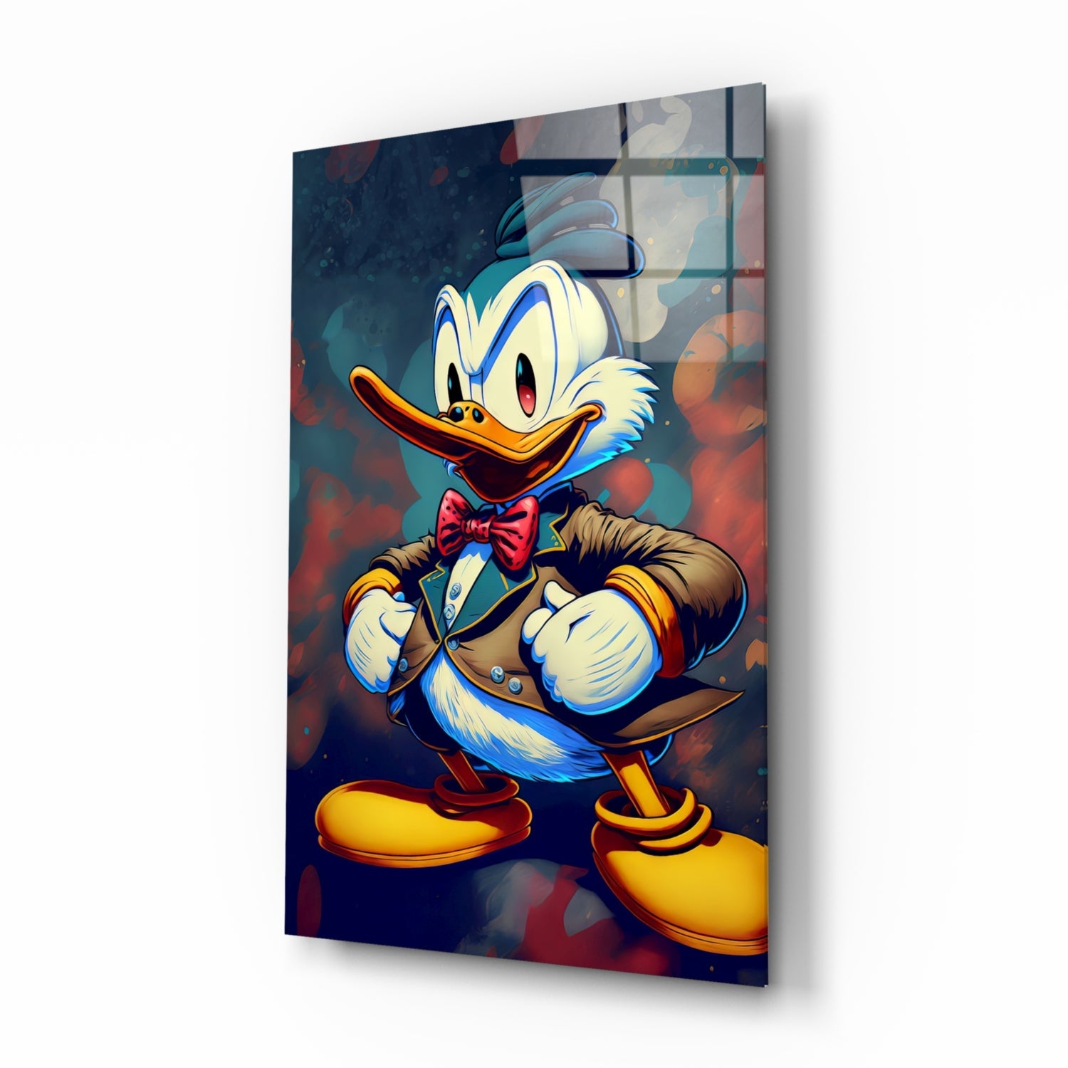 Donald Duck'ın Öfkesi Cam Tablo || Tasarımcı Koleksiyonu