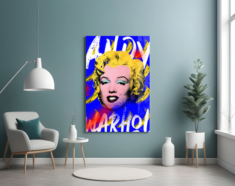 Pop Sanat ve Beyazperde Divası Cam Tablo || Tasarımcı Koleksiyonu