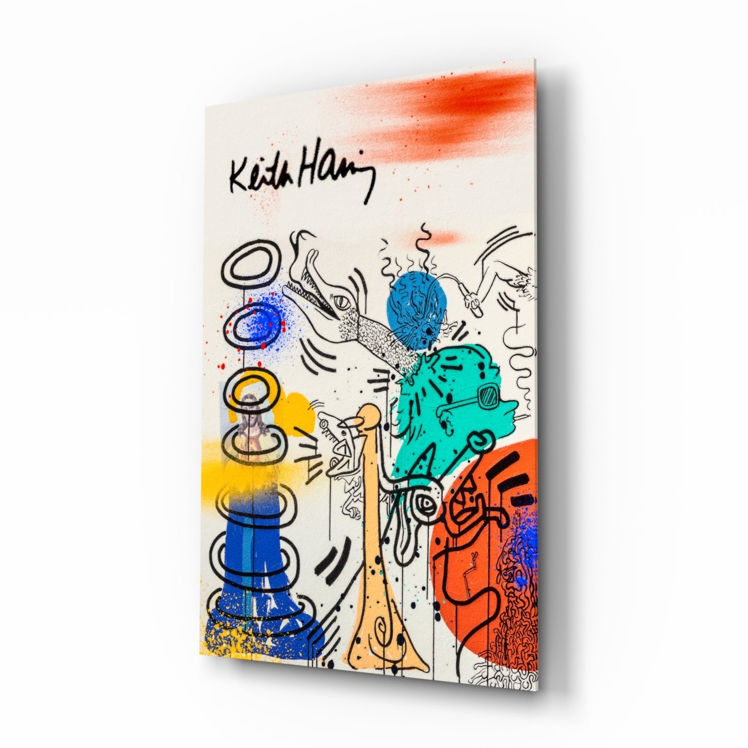 Keith Haring'in tarzı Cam Tablo || Tasarımcı Koleksiyonu