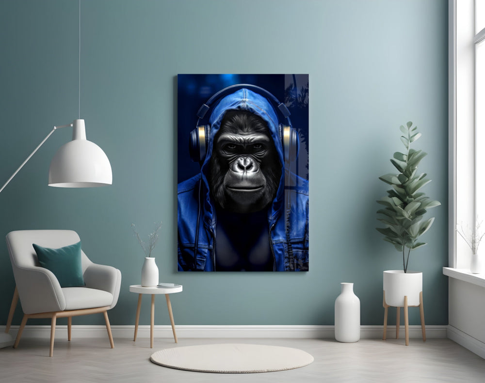 İsyankar Maymun Cam Tablo || Tasarımcı Koleksiyonu