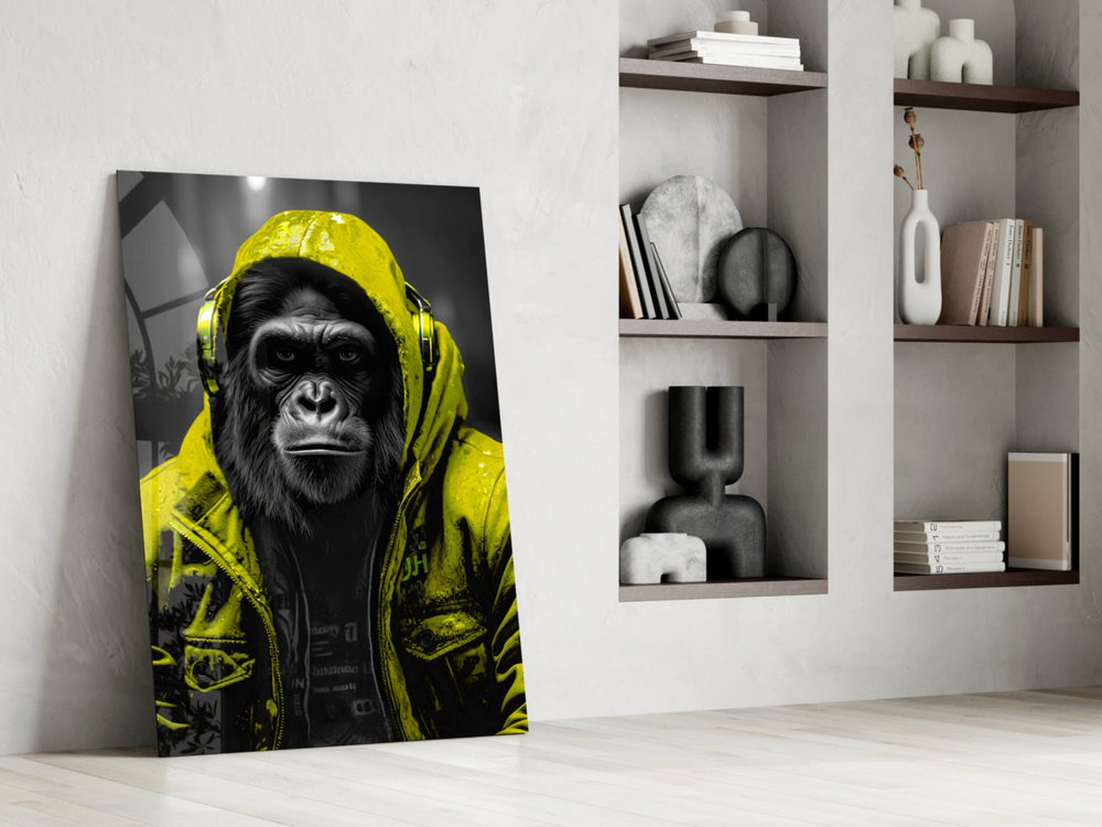 İsyankar Maymun Cam Tablo || Tasarımcı Koleksiyonu
