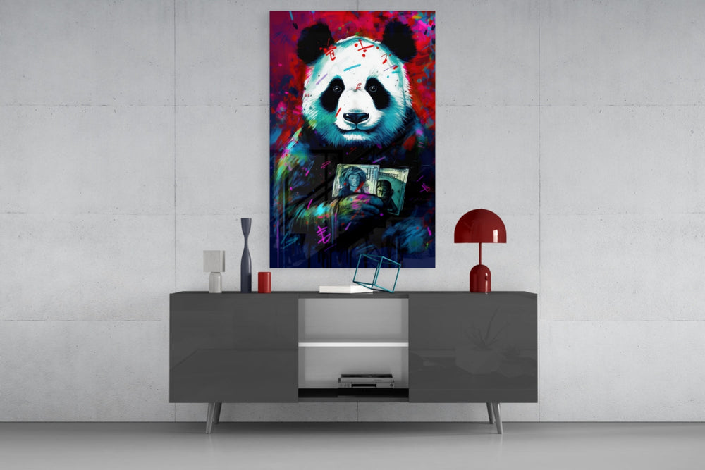 Kitapsever Panda Cam Tablo || Tasarımcı Koleksiyonu
