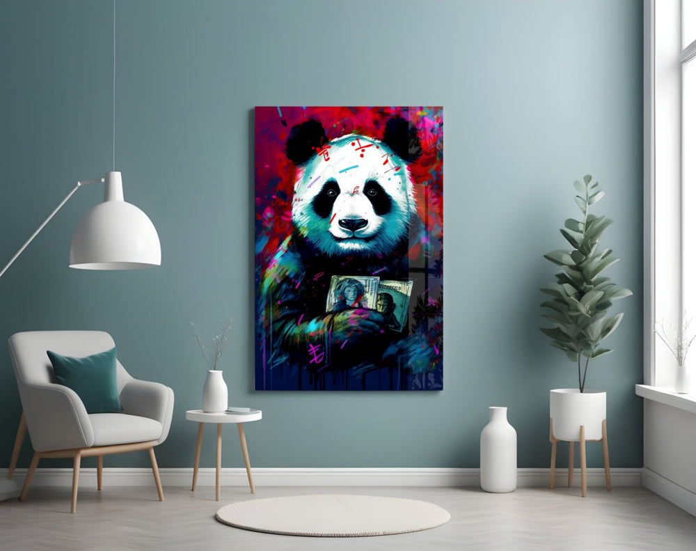 Kitapsever Panda Cam Tablo || Tasarımcı Koleksiyonu