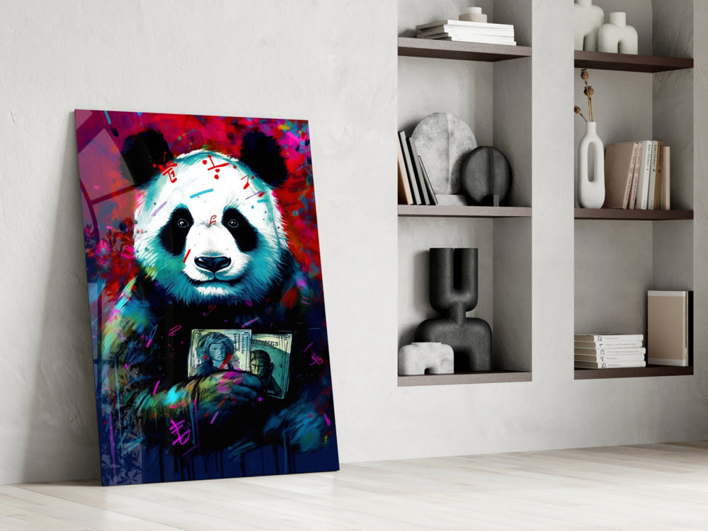 Kitapsever Panda Cam Tablo || Tasarımcı Koleksiyonu