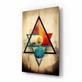 Üçgenler Cam Tablo || Tasarımcı Koleksiyonu