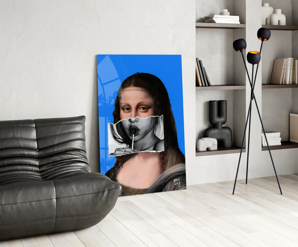 Çağdaş Mona Lisa Cam Tablo || Tasarımcı Koleksiyonu