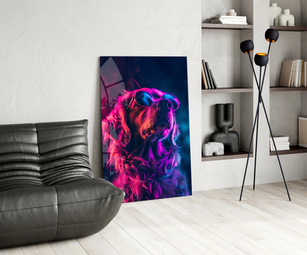 Gözlüklü Köpek Cam Tablo || Tasarımcı Koleksiyonu
