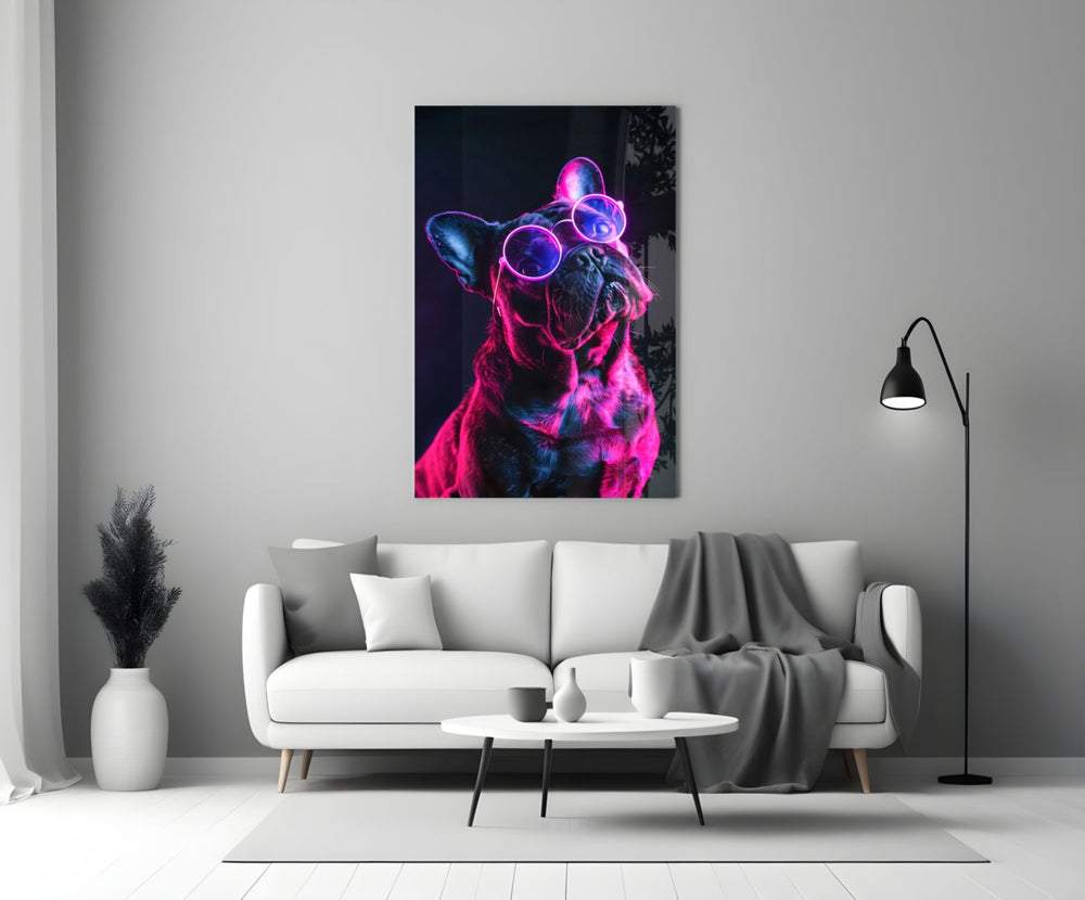 Gözlüklü Köpek Cam Tablo || Tasarımcı Koleksiyonu