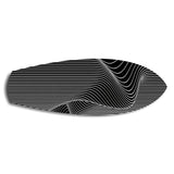 Siyah Beyaz Op Art Çizgi Cam Tablo.