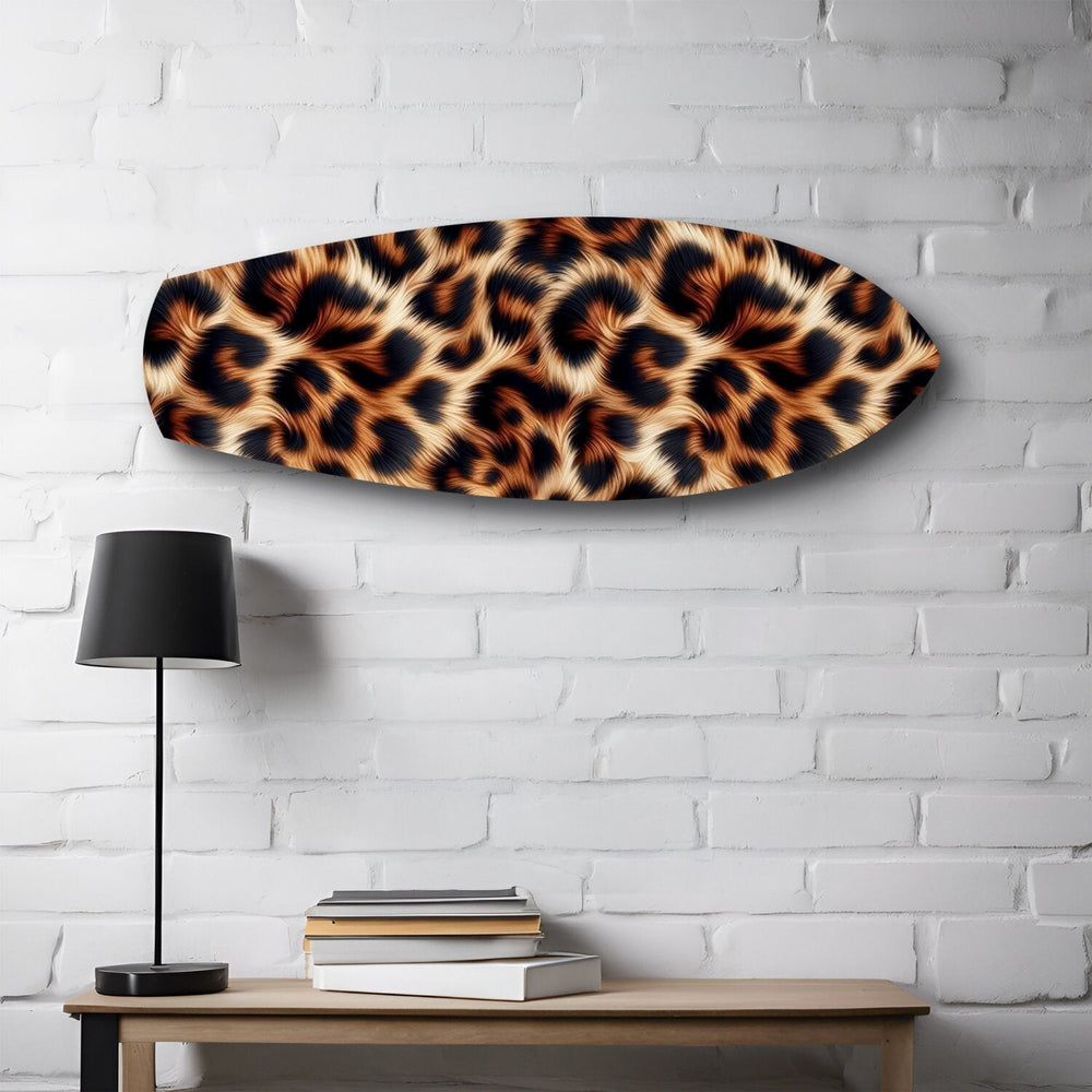 Leopar Desenli Cam Tablo.