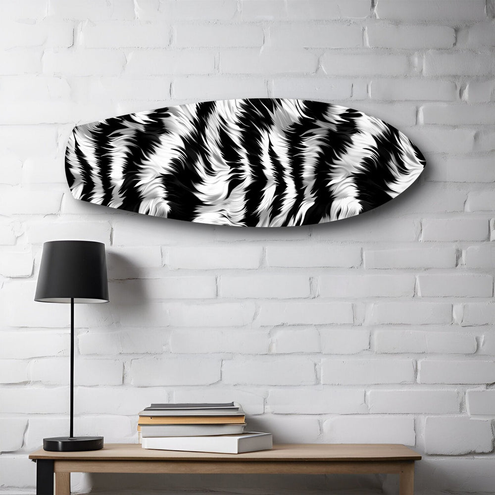 Zebra Çizgili Cam Tablo.