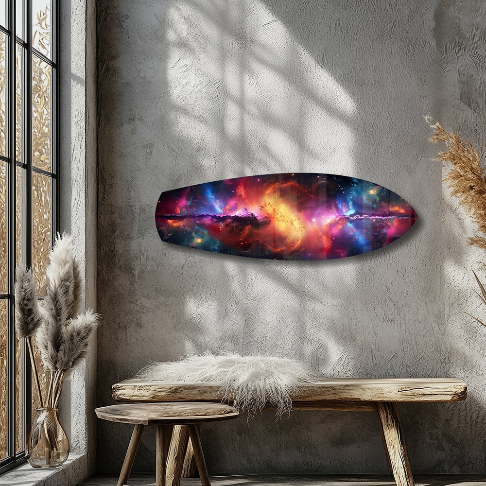 Kozmik Nebula Galaksi Cam Tablo.