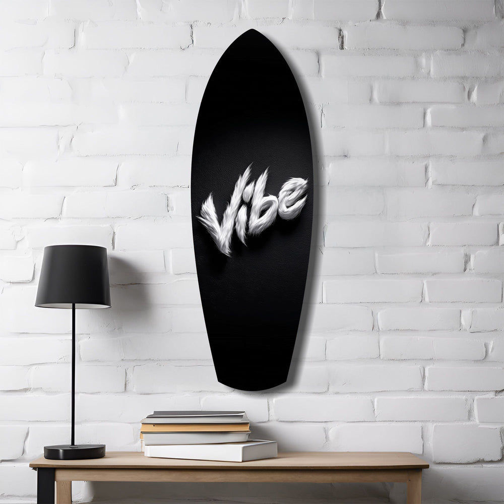 Vibe Tüy Tipografi Minimal Cam Tablo.