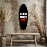 Beast Mode On Anahtar Motivasyon Cam Tablo.