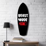 Beast Mode On Anahtar Motivasyon Cam Tablo.