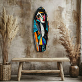 Kübist İlham Perisi Cam Tablo.