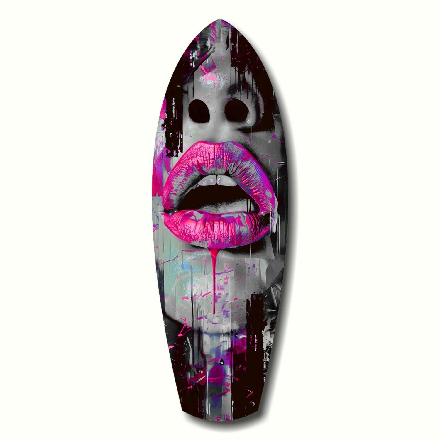 Renkli Dudaklar V4 Cam Tablo.