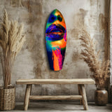 Renkli Dudaklar V6 Cam Tablo.