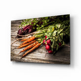 Havuç ve Turp Cam Tablo