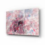 İllüstrasyon Bisikleti Cam Tablo
