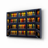 Renkli Kapılar Cam Tablo