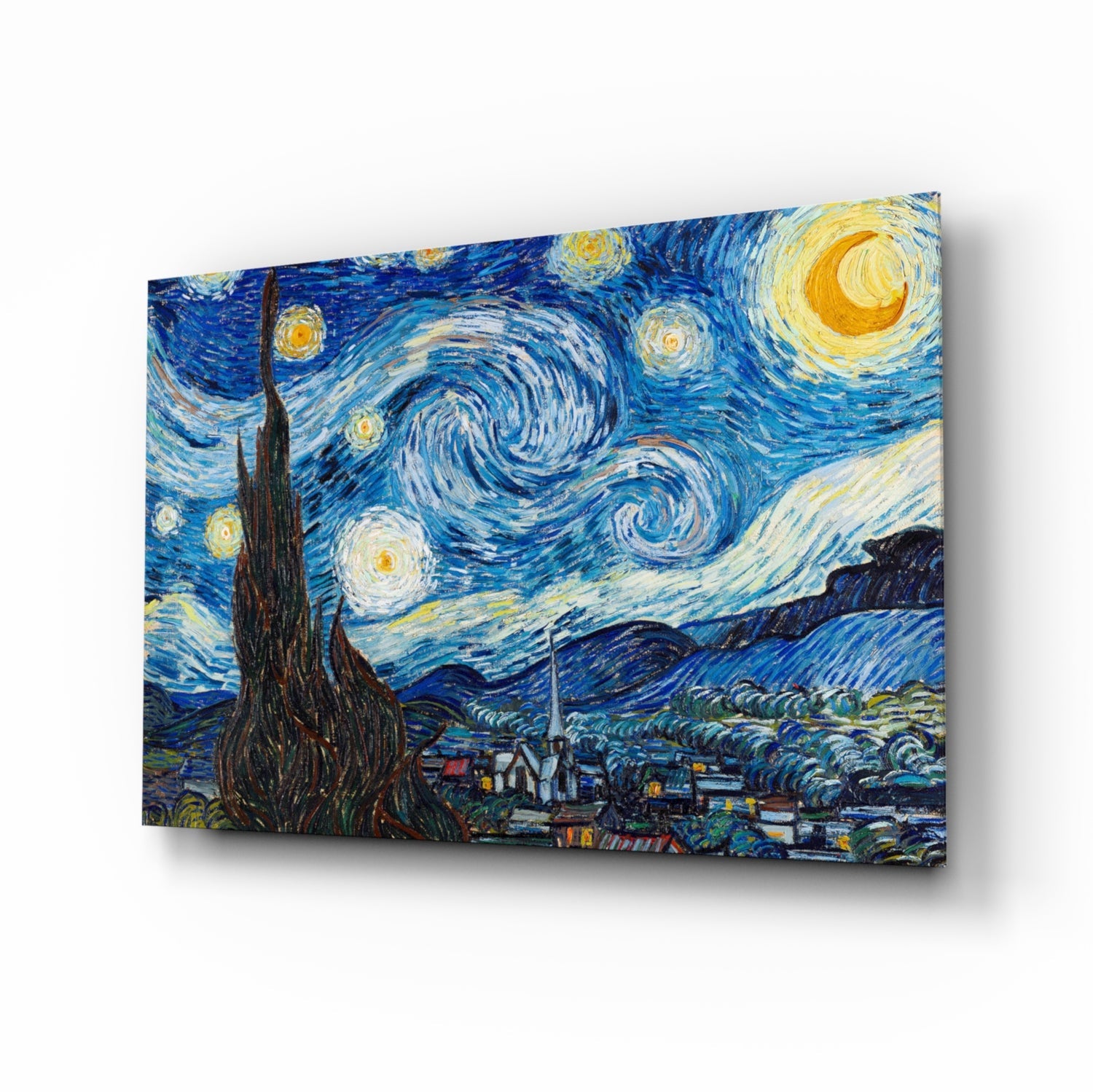 Van Gogh Yıldızlı Gece Cam Tablo