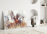 Koşan Atlar Cam Tablo