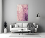 Pembe Soyut Desen Cam Tablo