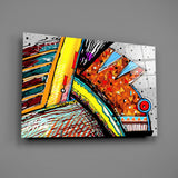 Soyut Bukalemun Cam Tablo