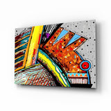 Soyut Bukalemun Cam Tablo