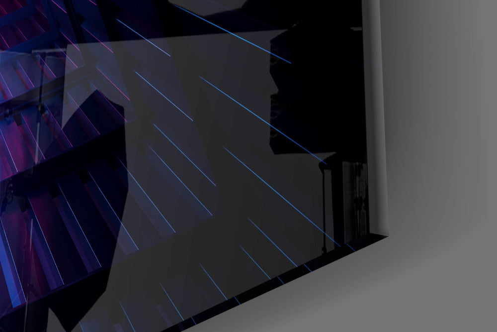 Neon Işıklar Cam Tablo