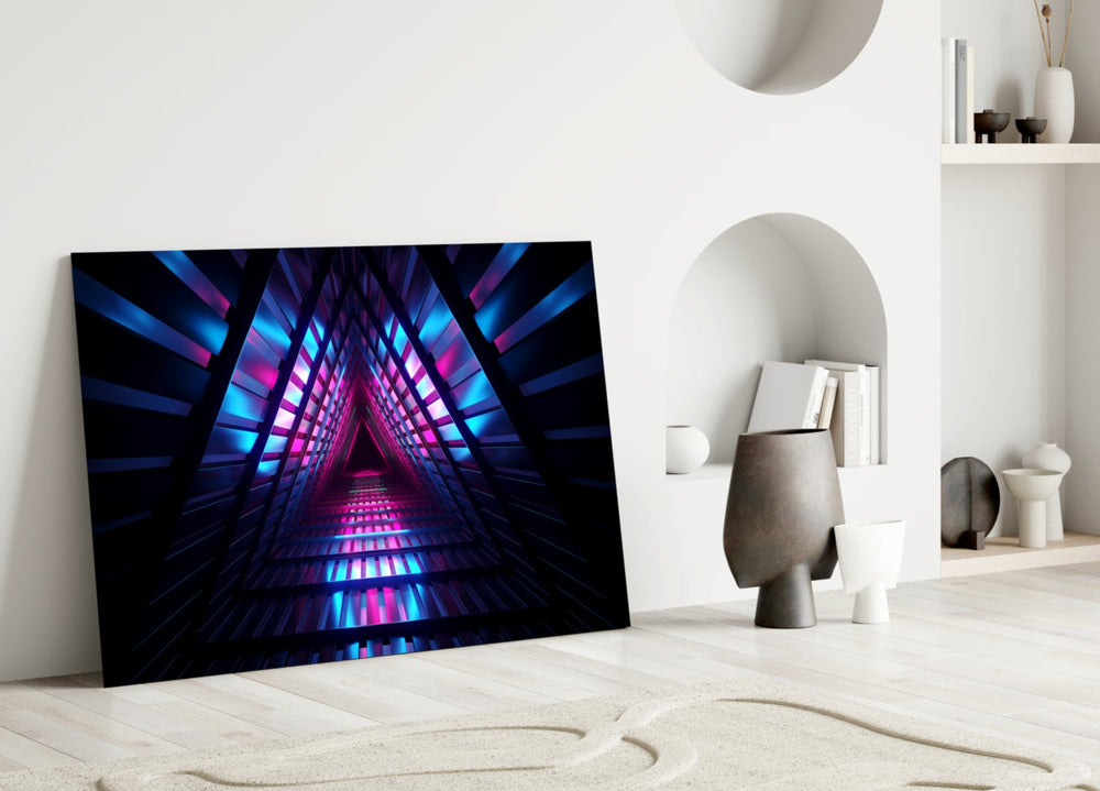 Neon Işıklar Cam Tablo