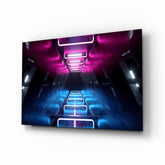 Neon Işıklar Cam Tablo